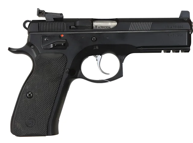 PISTOL, Halvautomat, fabrikat CZ, modell 75 SP-01 Shadow, kaliber 9mm (9x19), tillv.nr A791324, se-nr SE2295400.