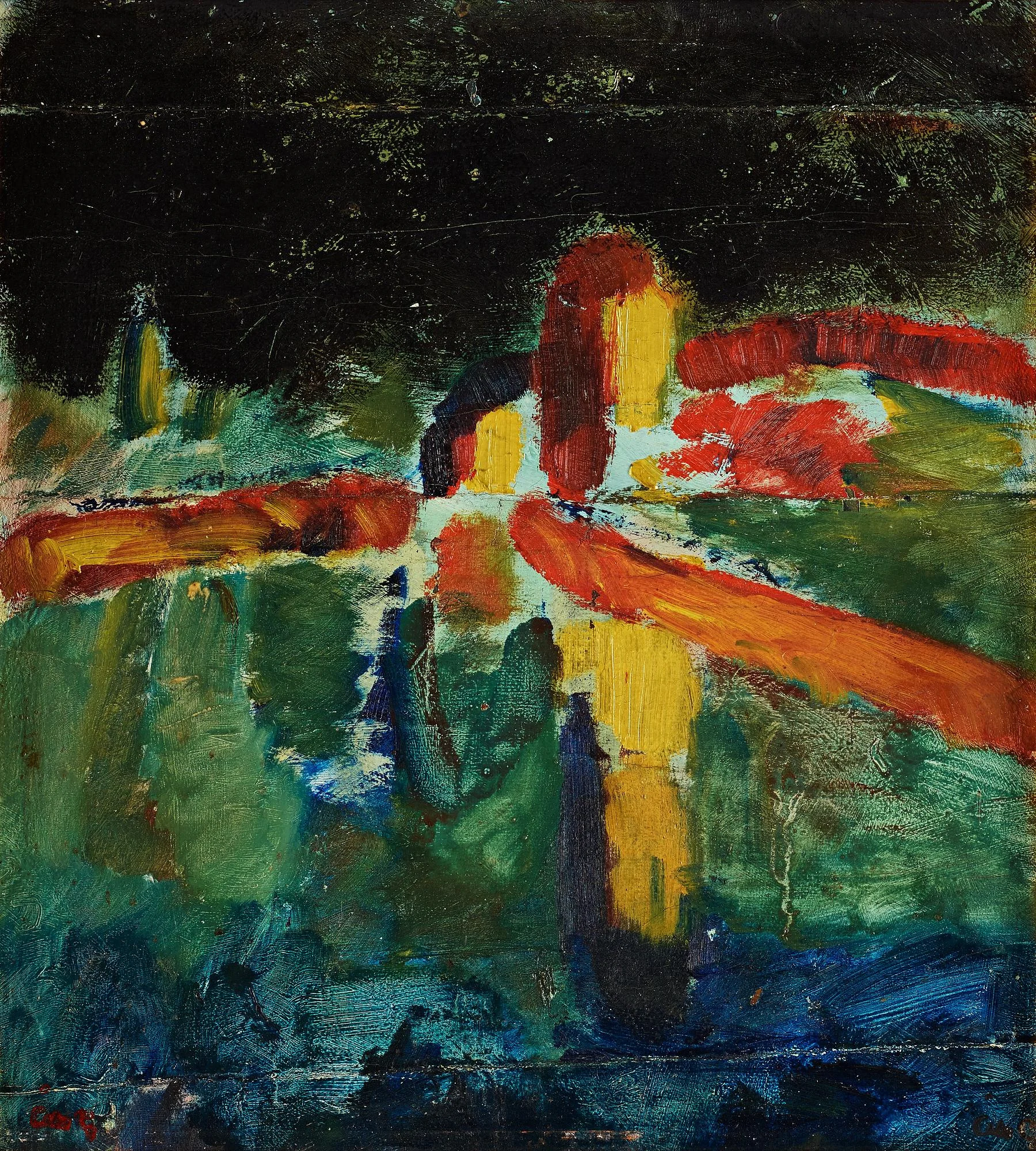 Åke Göransson, "Landskap med svart himmel". — Bukowskis