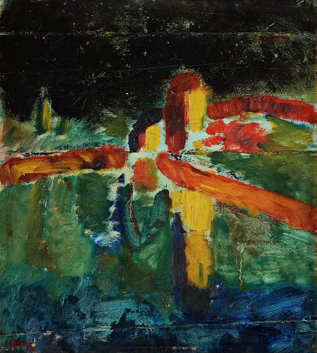 Åke Göransson, "Landskap med svart himmel".