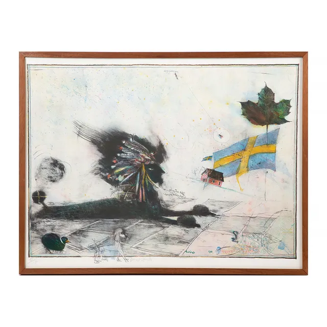 BENGT LANDIN. färglitografi, signerad och numrerad 47/150.