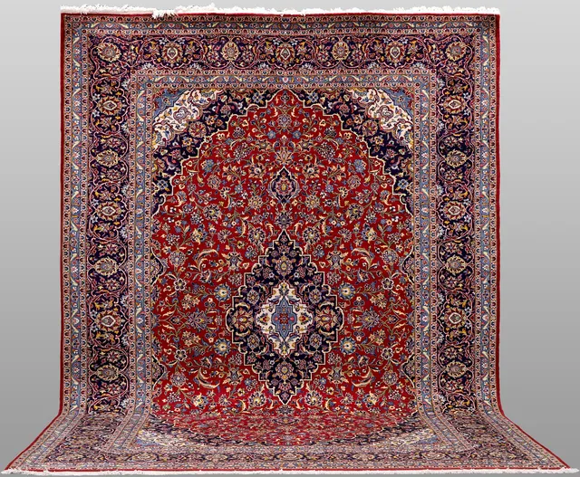 ORIENTMATTA, Keshan, fine, handknuten, ca 408 x 297 cm.