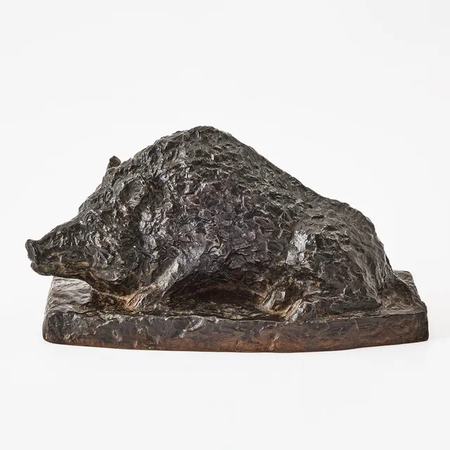 GEORG GANMAR. (Sverige, 1916-1979), vildsvin, skulptur, signerad och daterad 1953.