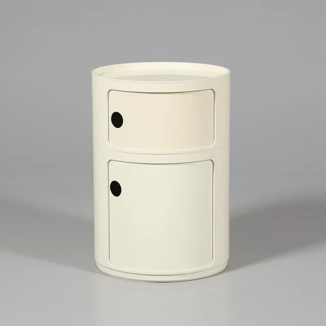 ANNA CASTELLI. SKÅP / SÄNGBORD, "Componibili", plast Kartell, Binasco Milano, Italien.