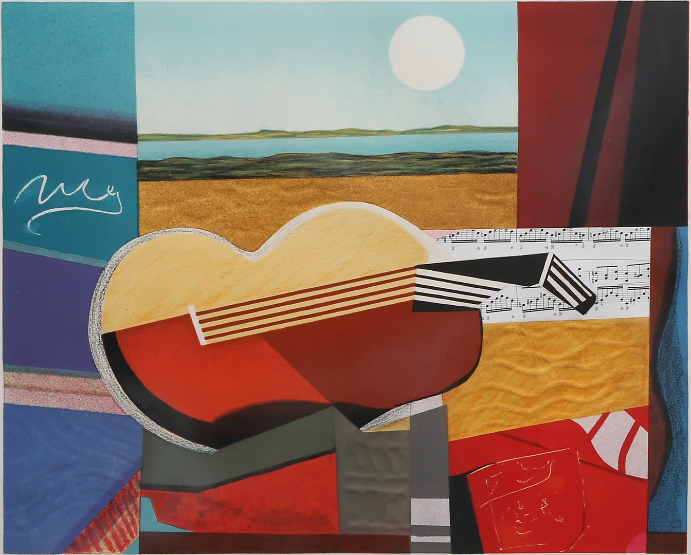 MAX PAPART. KOMPOSITION MED MUSIKALISKA ATTRIBUT. — Engravings & Prints — Crafoord Auktioner Lund