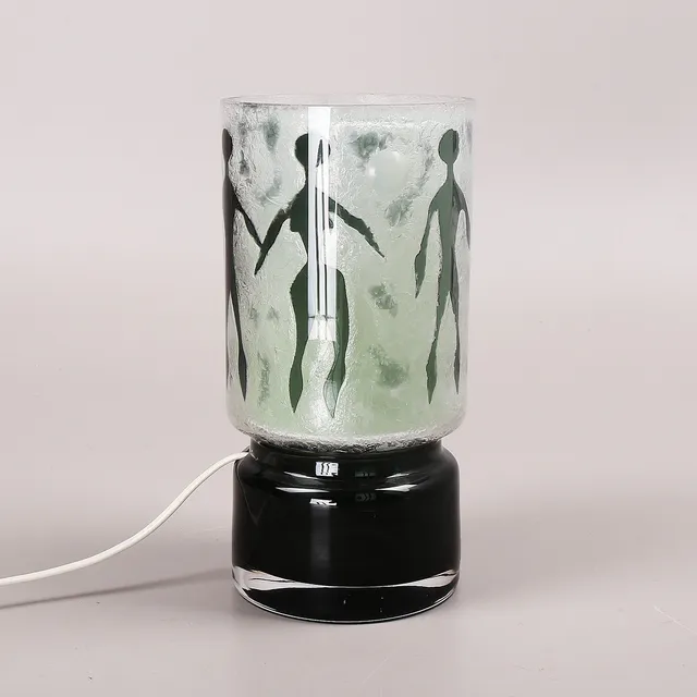 OWE SANDEBERG. Bordslampa, glas, Kosta, signerad.