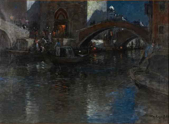 WILHELM VON GEGERFELT. Kvällsmotiv Venedig.