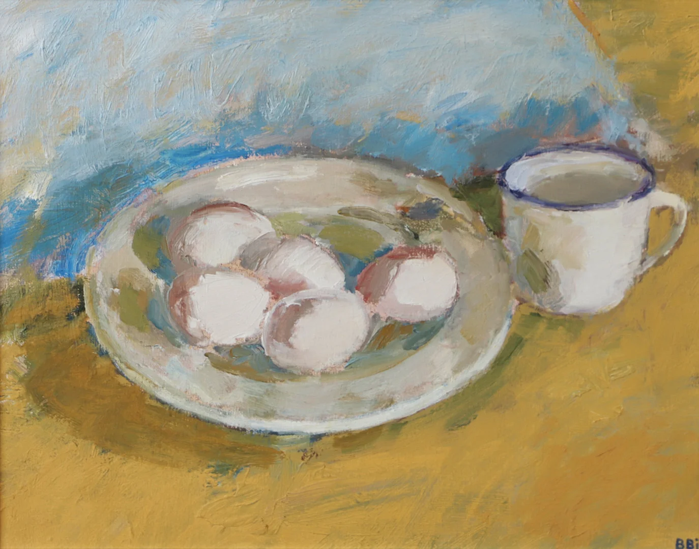 BENTE BJERREGAARD. Stilleben, olja på duk, signerad B. Bj. — Paintings — Helsingborgs Auktionskammare