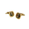 PAAR MANSCHETTENKNÖPFE MIT SCHILLERNDEN KRISTALLEN. — Cufflinks & Tie Pins — Auktionshaus Stuber's Hammerschlag