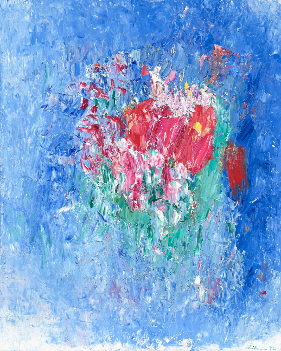 Weidemann, Jakob — "Rød blomst" 1992 — Kunst/Maleri — Blomqvist