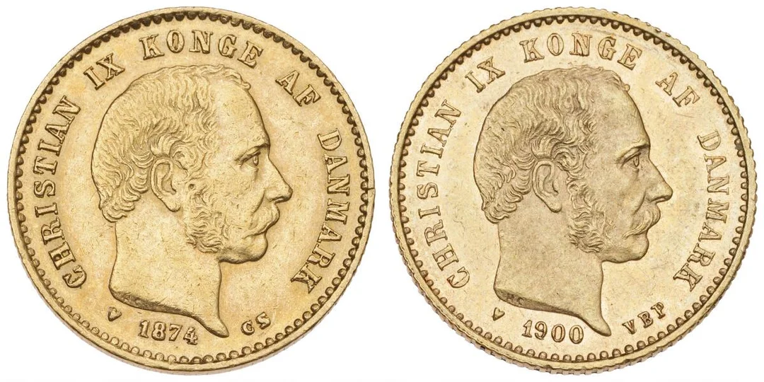 10 kr 1874 CS and 1900 VBP, H 9A-B, F 296. (2) — Coins, Medals & Banknotes/Denmark/Christian IX, 1863–1906 — Bruun Rasmussen