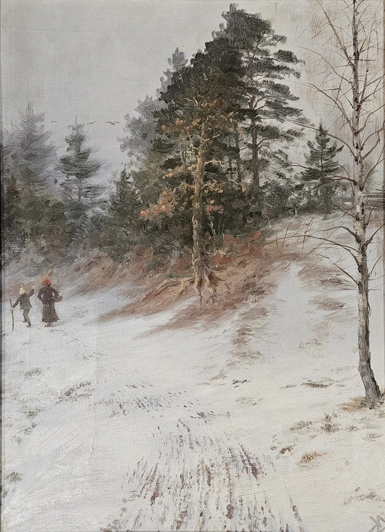 KNUT EKWALL. Novemberdag. Olja på duk, monogramsignerad KE. — Paintings — Auktionshuset Thörner & Ek