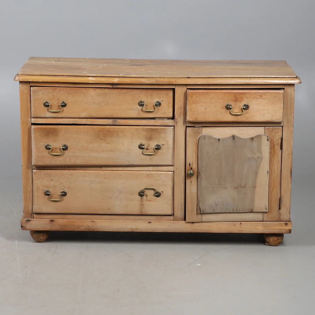 STRIPPED PINE SIDEBOARD. — Cupboards, Cabinets & Shelves — Lawrences Auctioneers