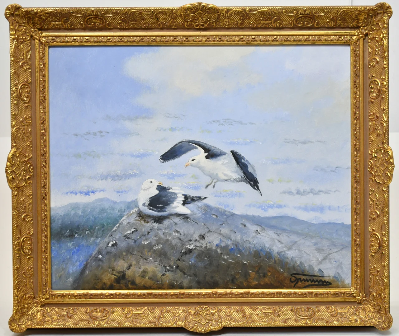 BENGT SPARRING. Måsar. Olja på duk. — Paintings — Connoisseur Bokauktioner