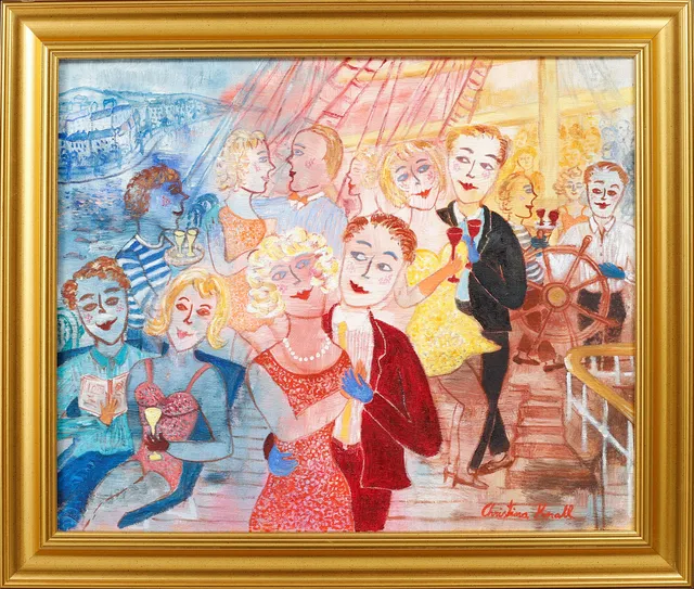 CHRISTINA KNALL. "Royal Clipper II", olja på duk, signerad.