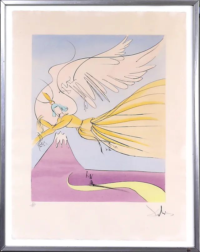SALVADOR DALI. Färglitografi, "Japanese Fairy Tales" signerad o numrerad Dali.