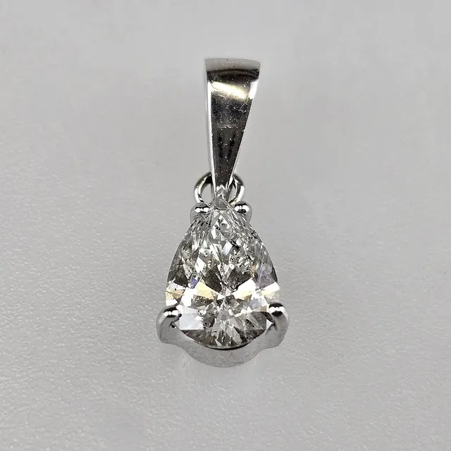 DIAMANTANHÄNGER - Weißgold 750/000, Diamant1,02 ct.