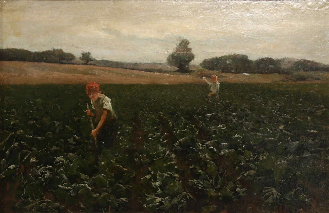 Erik Henningsen. Women in the beet field — Paintings and sculptures/Older pictorial arts — Lauritz