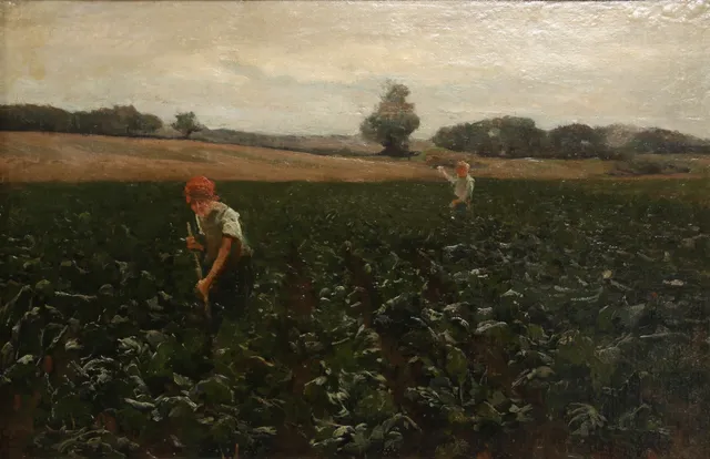 Erik Henningsen. Women in the beet field
