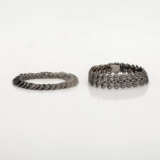 Armband, 2 st, silver, Tillander 1952.