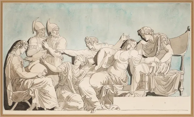 Louis Masreliez, Antik figurkomposition.
