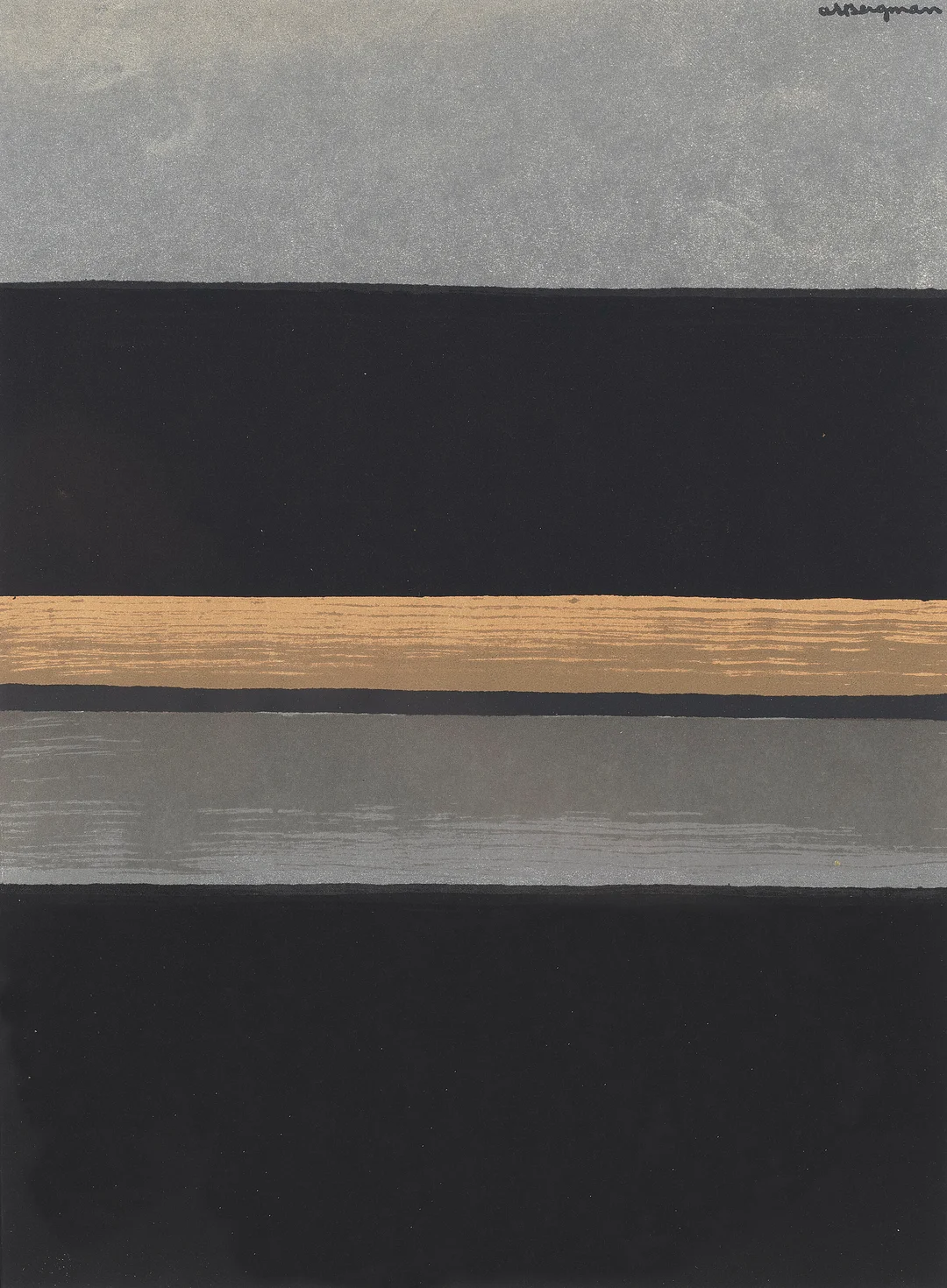 Bergman, Anna-Eva — "L11-1970 Sort horisont" / "L11-1970 Horizon noir" 1970 — Kunst/Grafikk — Blomqvist
