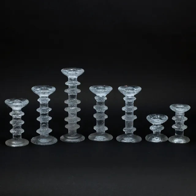 TIMO SARPANEVA. Ljusstakar, "Festivo", 7 stycken, Iittala.