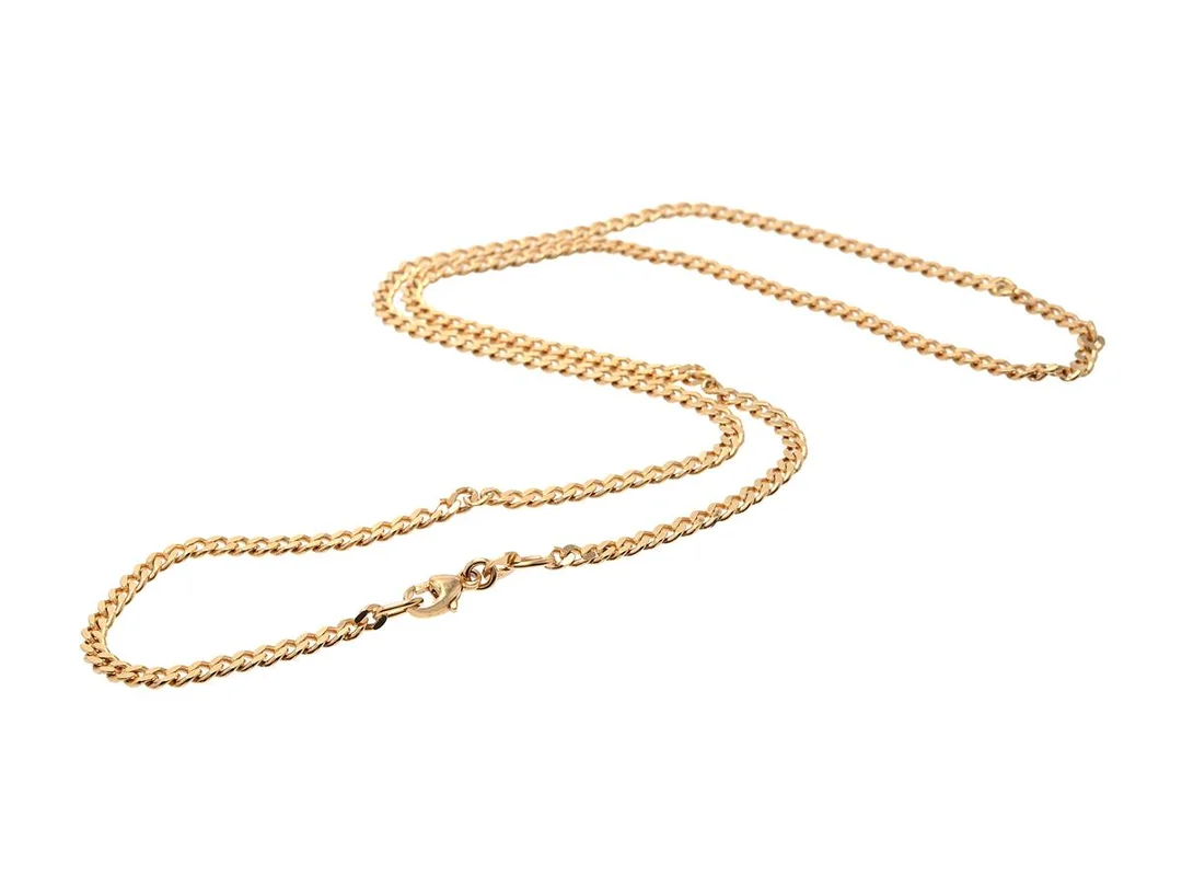HALSKEDJA, 18K guld, pansarlänk, längd 50 cm, vikt 12 g. — Smycken/Halskedja — Kaplans