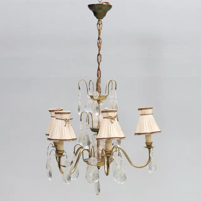 TAKLAMPA, Med prismor, 1900-tal.