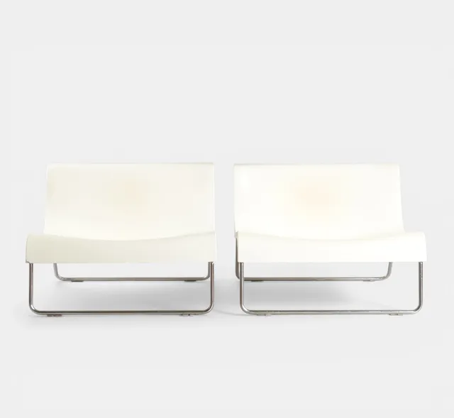 PIERO LISSONI. "Form", et par loungestole, Kartell, Italien, anden halvdel af det 20. årh. (2).