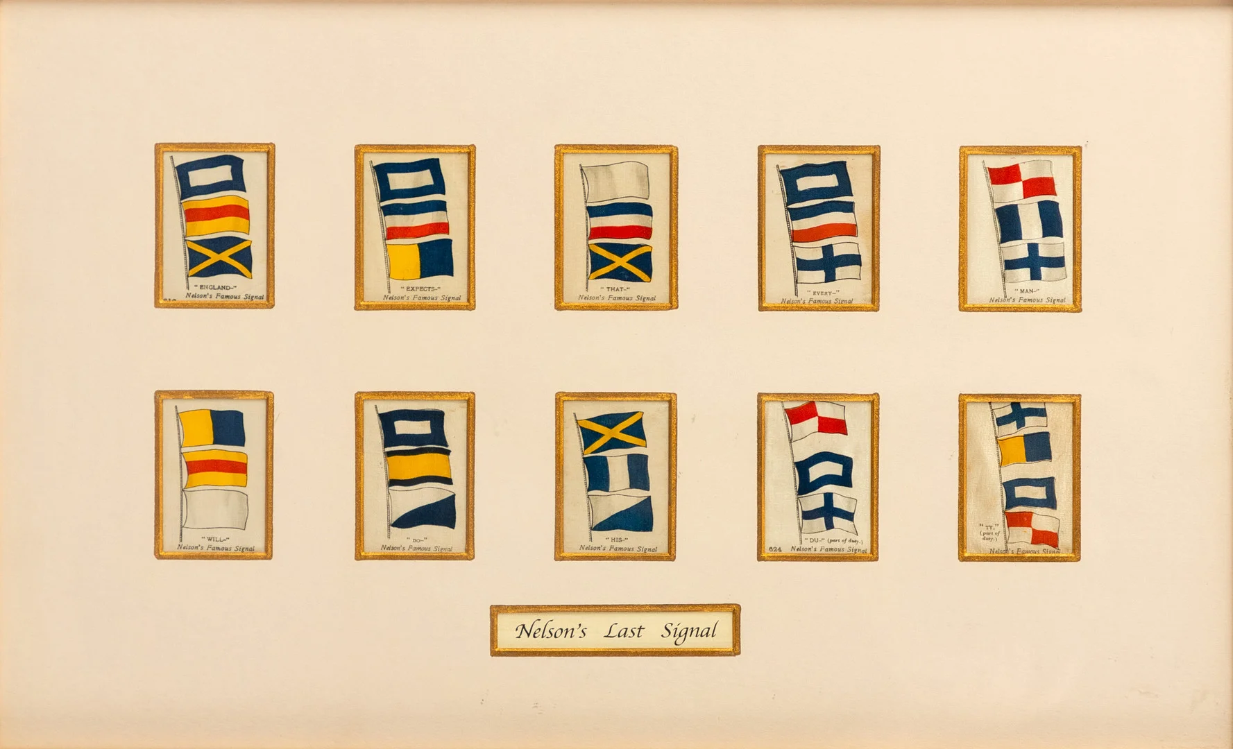 20. JARHHUNDERT. Nelson's last signal at Trafalgar. — Other — Stockholms Auktionsverk Hamburg