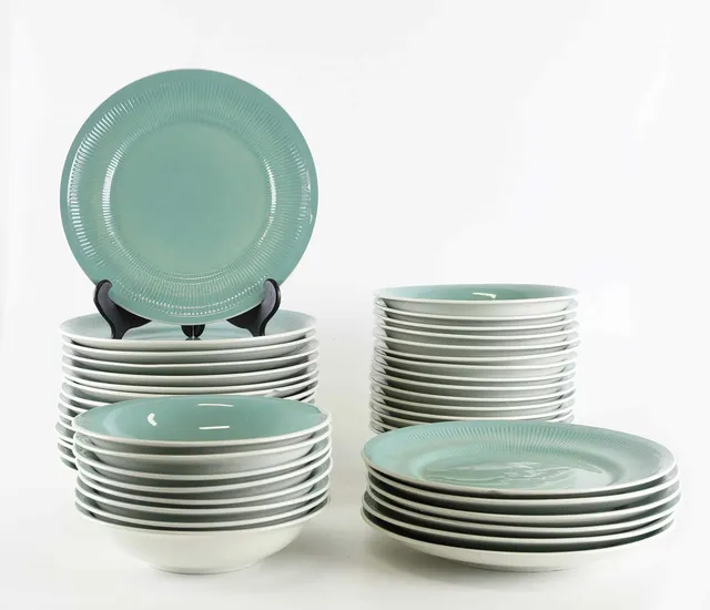 ARTHUR PERCY. servisdelar, 44 delar, Celadon, Gefle, Upsala-Ekeby, ca 1940/50-tal.