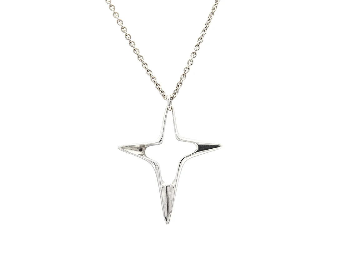 GEORG JENSEN, hänge med kedja, nr 151A, sterlingsilver, längd 60 cm. — Smycken/Hänge med kedja — Kaplans