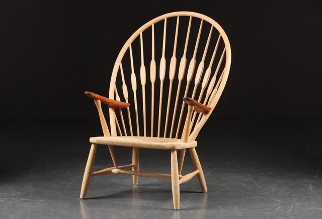 Hans J. Wegner for PP Møbler. 'Påfuglestolen' (The Peacock Chair) made of ash / teak wood, model 'PP 550'