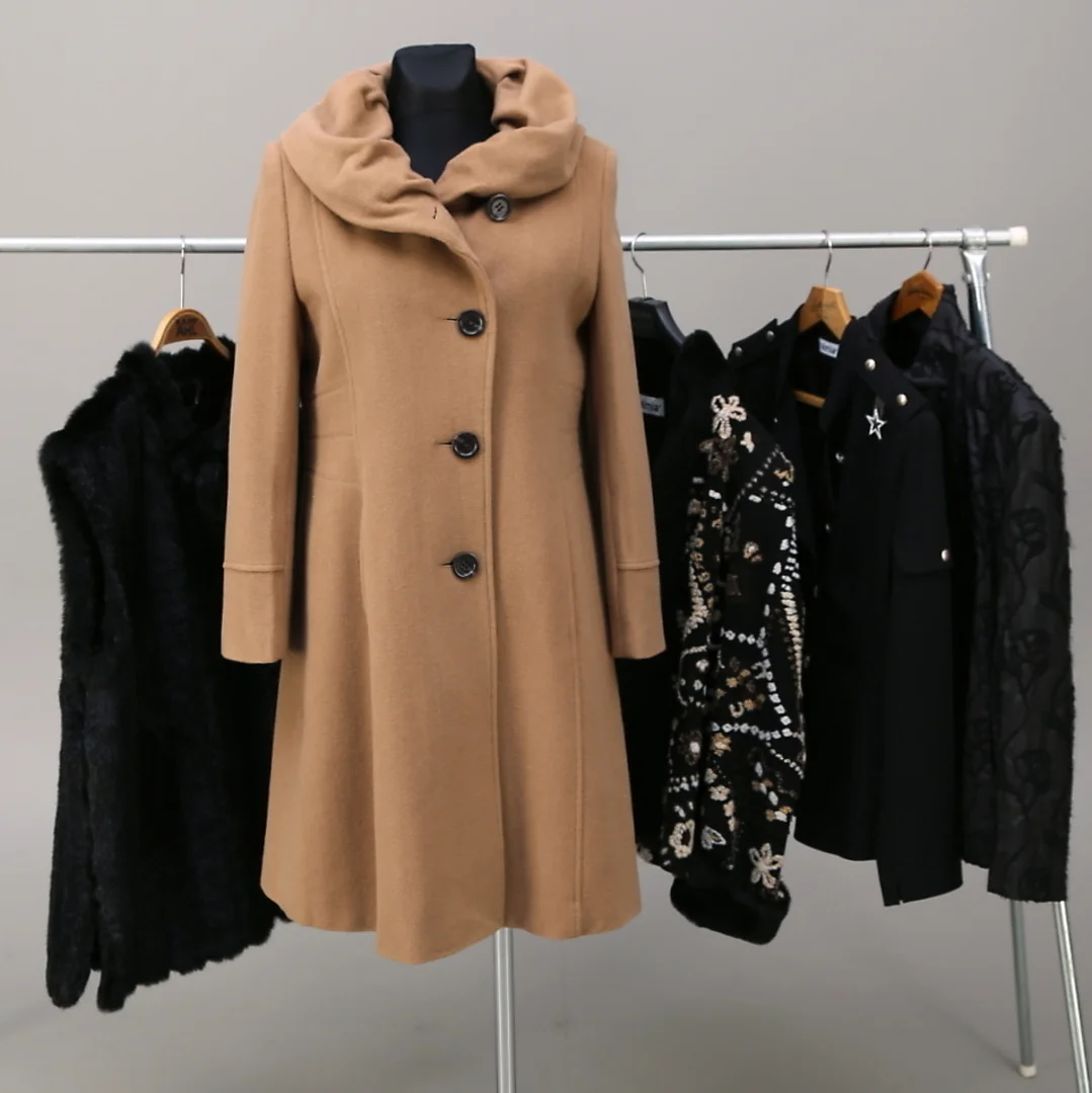 KAPPA, ull, PÄLSVÄST, minkimmitation, BYXDRESS, JACKOR. — Vintage & Designer Fashion — Leiflers Auktionshus