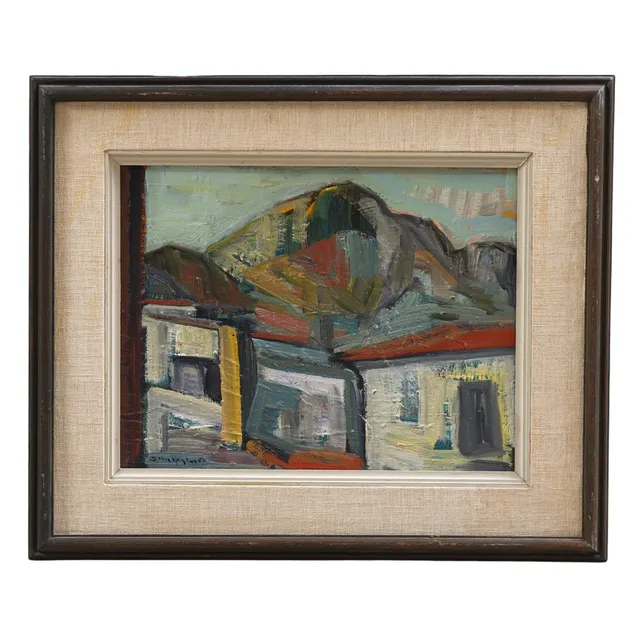 STURE HAGLUNDH. "Utsikt Capri", olja på pannå, 1950/60-tal.