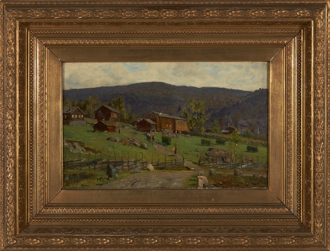 Borgen, Fredrik — "Fra Gol i Hallingdal" 1888 — Kunst/Maleri — Blomqvist