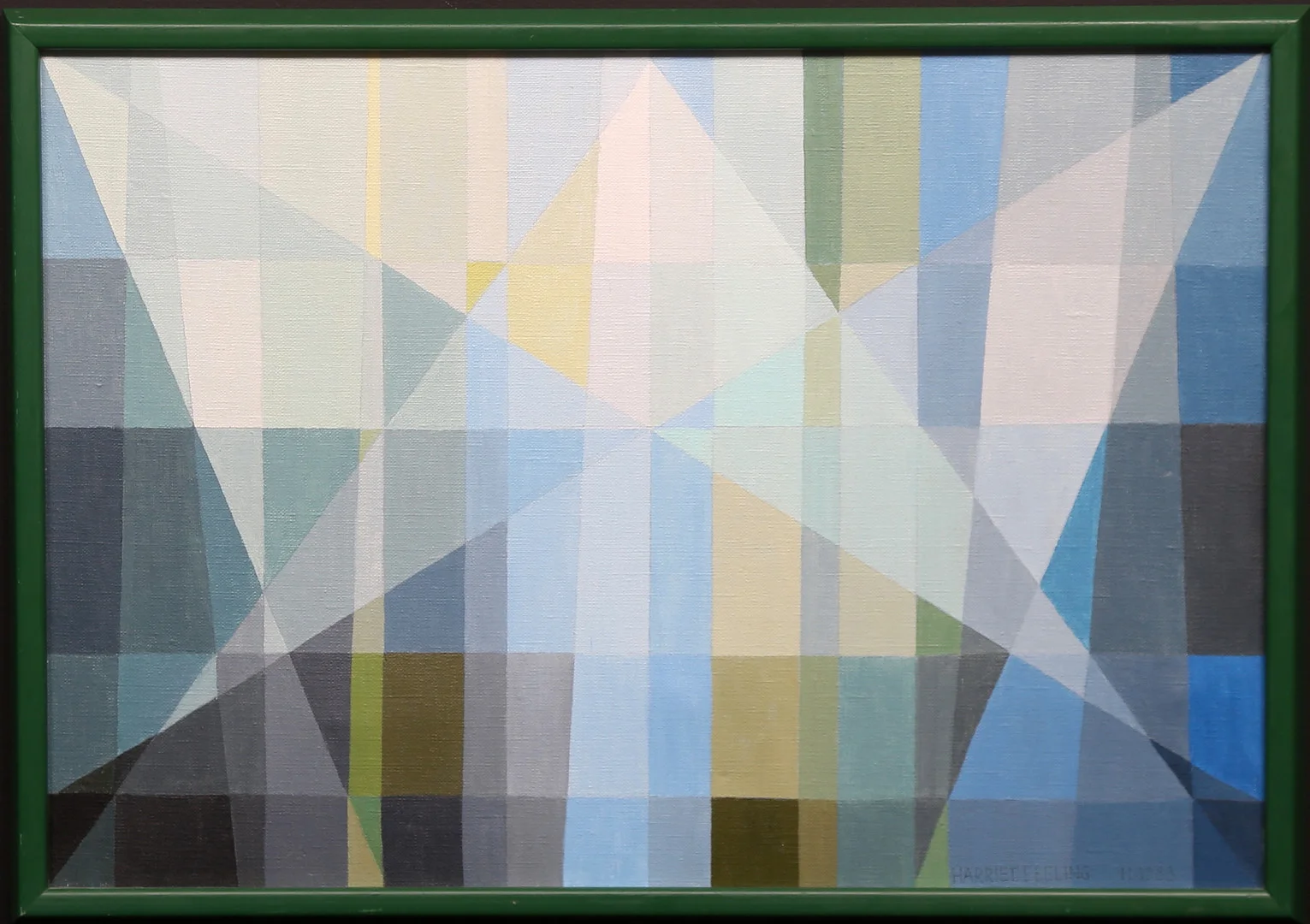 HARRIET EBELING. Färgkomposition. Olja på duk, signerad och daterad 110388. — Paintings — Gomér & Andersson Linköping