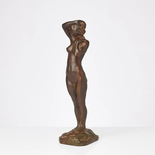 ANDERS OLSON (1880-1955). skulptur, brons signerad samt märkt Cire Perdue JN Rosengren Limhamn.