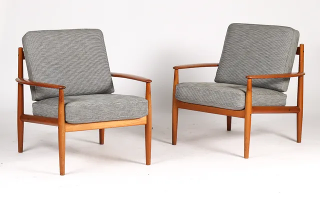 Grete Jalk for France & Søn, a pair of armchairs, model 118 from the 1960s (2)