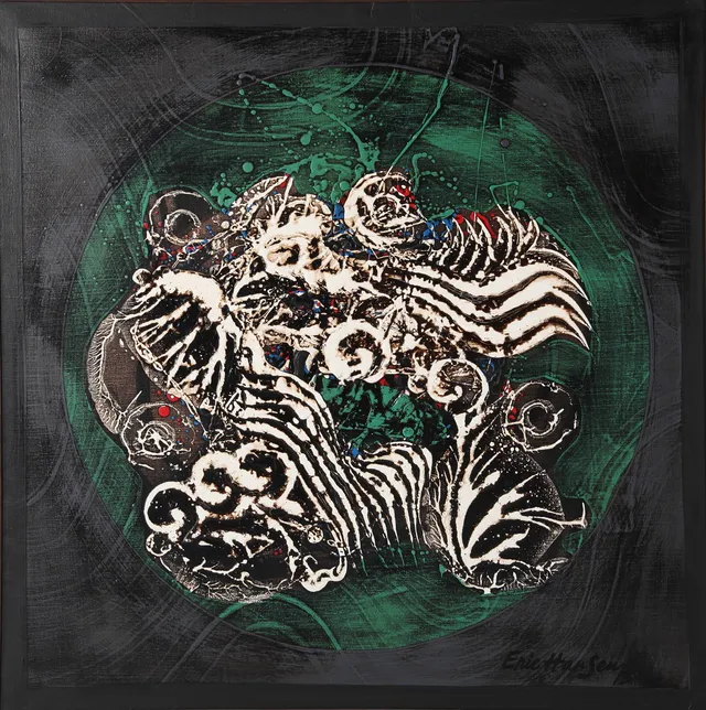 ERIC HANSEN. f 1930. Olja på duk, 102 x 102 cm, signerad, -73.