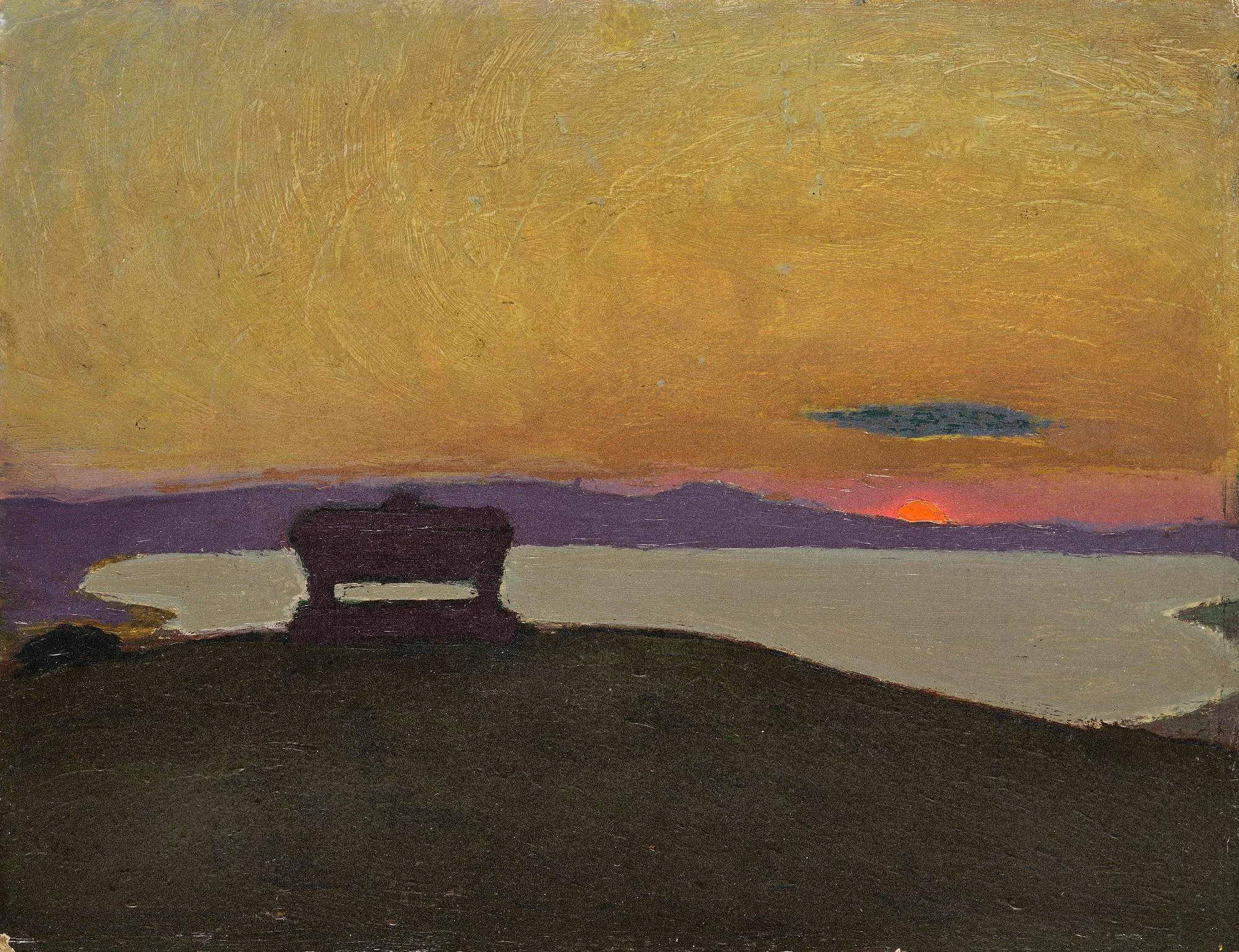 Pelle Swedlund, "Solen går ned" (Bolsenasjön). — Bukowskis