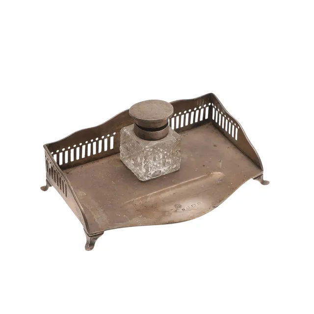 SILVER INKSTAND.