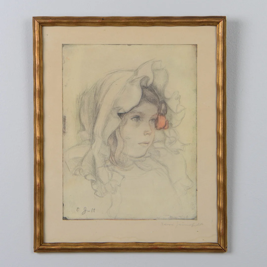 EERO JÄRNEFELT. "Sara Saurén", kolorerad mjukgrundsetsning, signerad. — Engravings & Prints — Formstad Auktioner