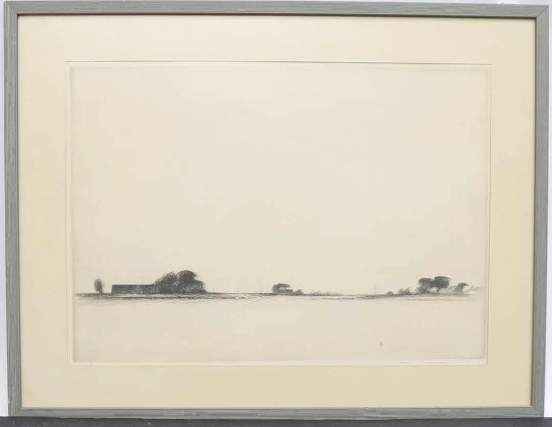 OLLE HANSPERS. Landskap, etsning, signerad och numrerad. — Engravings & Prints — Falun Auktionsbyrå