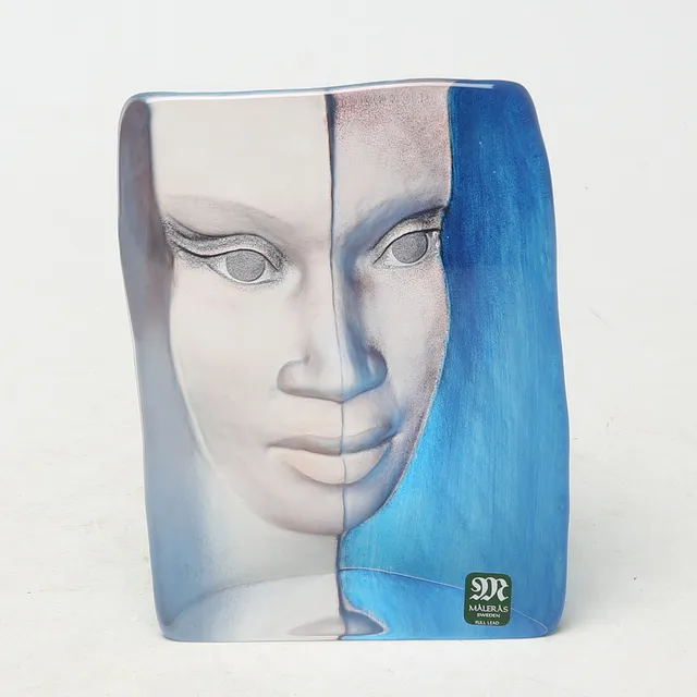 MATS JONASSON. SKULPTURBLOCK, glas, Målerås, osignerat.