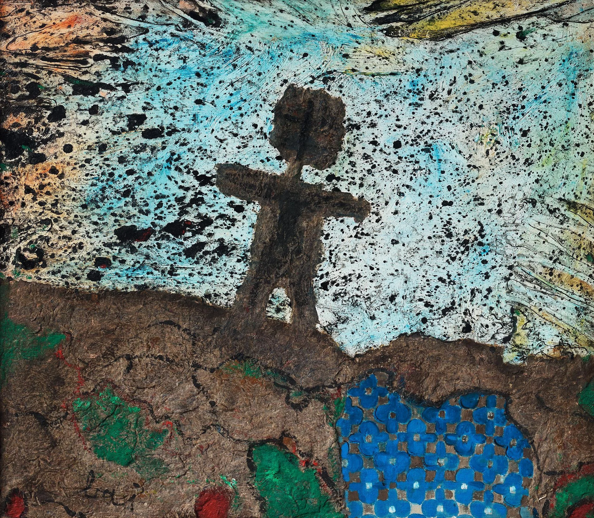 Enrico Baj, "Personaggio contro luce/Piccolo Personaggio". — Bukowskis
