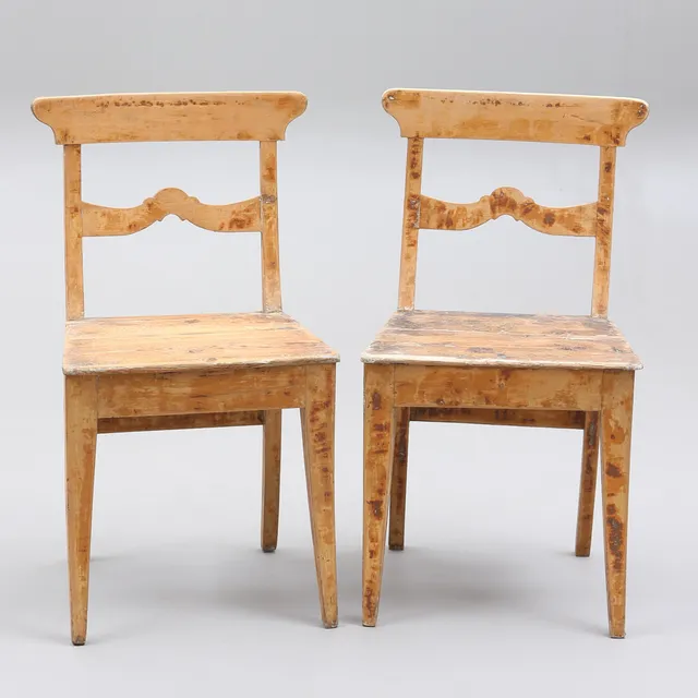STOLAR, ett par, allmoge, 1800-tal.