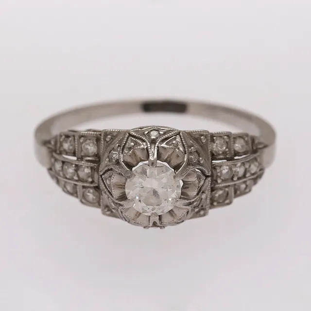 Art Deco style diamonds ring.