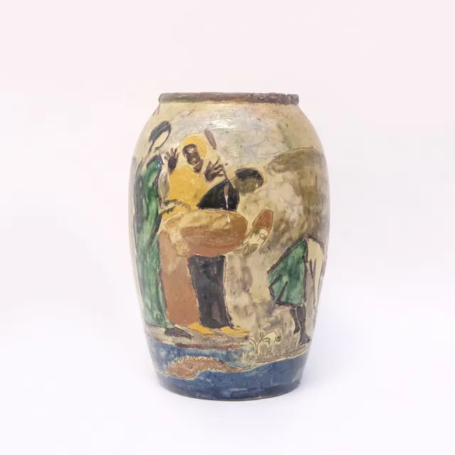 GUNNAR THEANDER. VAS, MOTIV AV MOSES I VASSEN, SIGNERAD OCH DATERAD 1919.