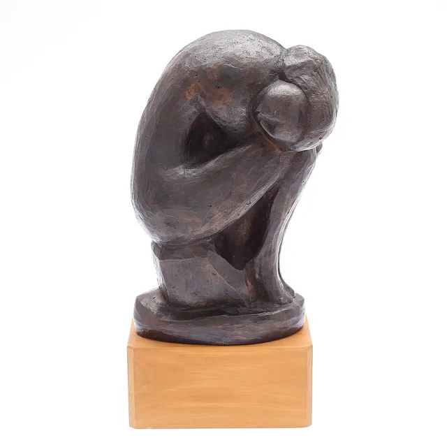 ALLAN JÄDERÅS. Skulptur brons på träsockel, signerad, numrerad 4/6.